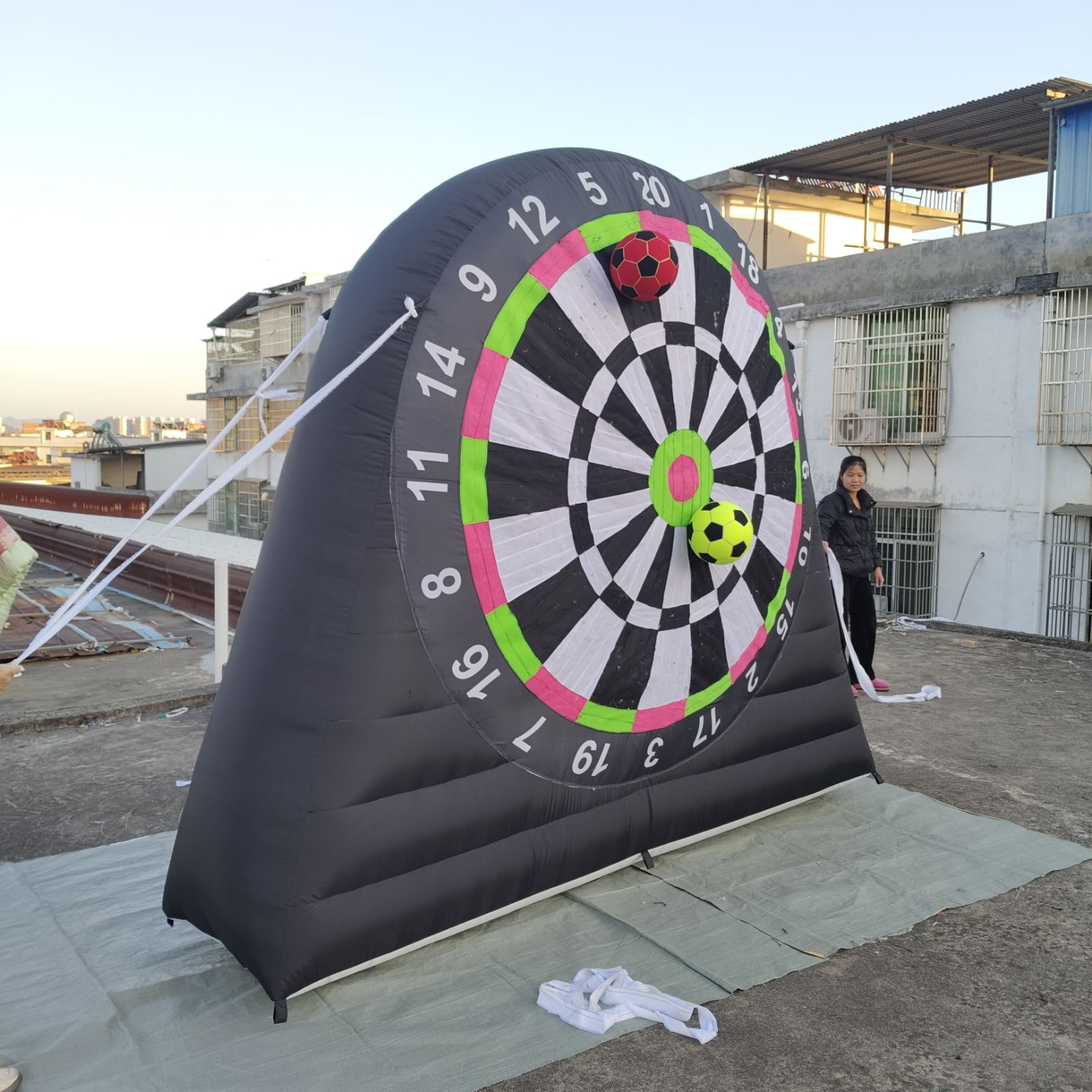 Inflatable Football Target Hit Games