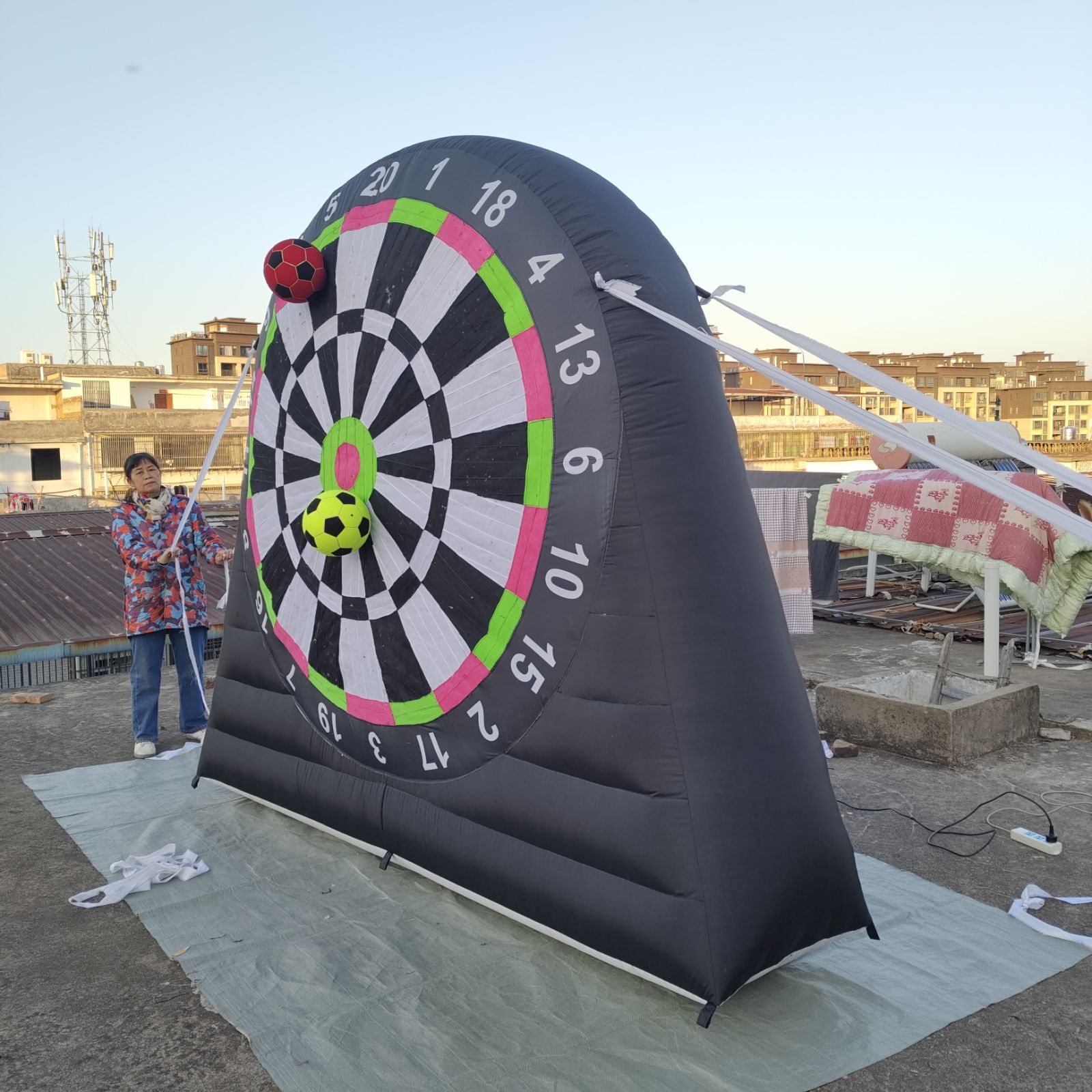 Inflatable Football Target Hit Games