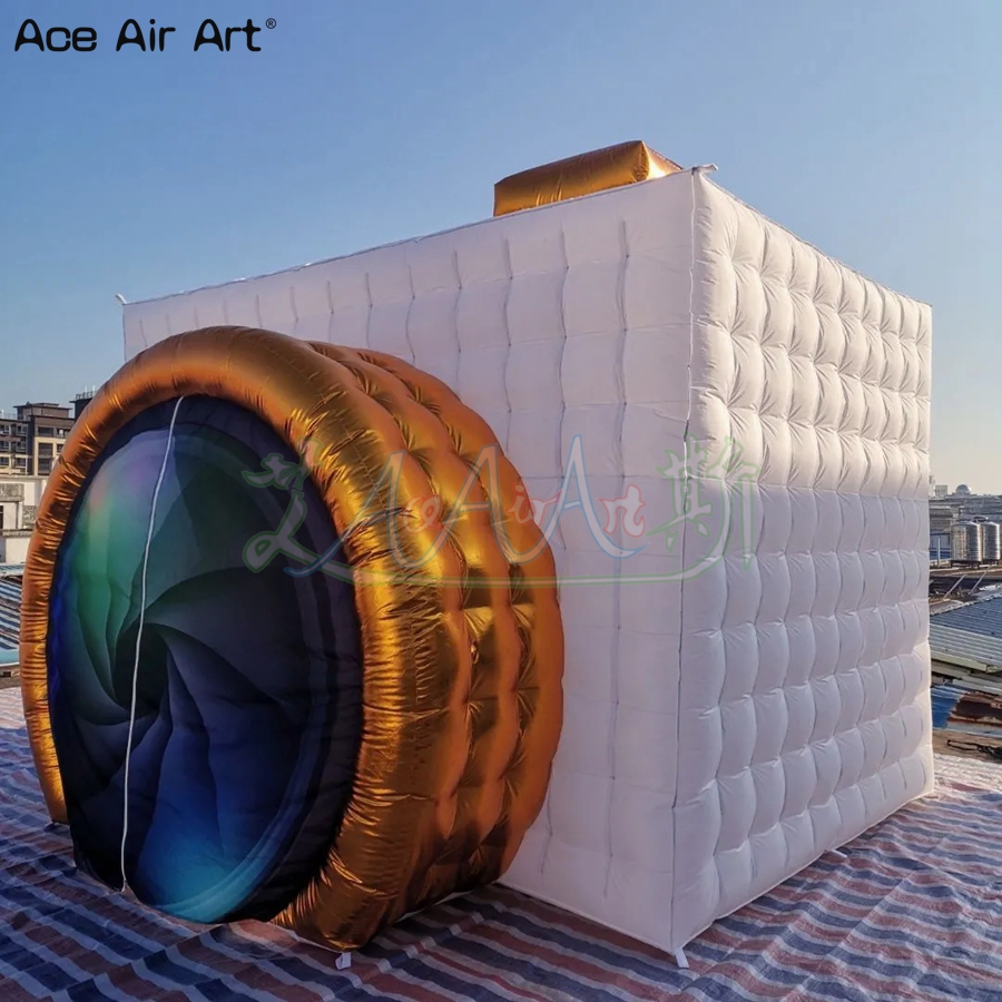 3.5mLx3.25mWx2.75mH Elegant Inflatable Photo Booth With Camera Lens For Event Decorations China Supply