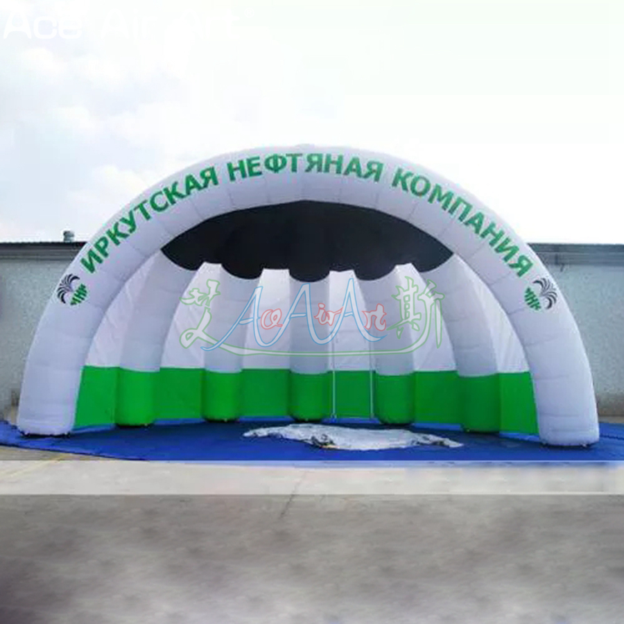 Fan Shaped Inflatable Semi Dome Tent White Marquee Can Be Covered with Tarpaulin or Logo for Shading or Stage Performance