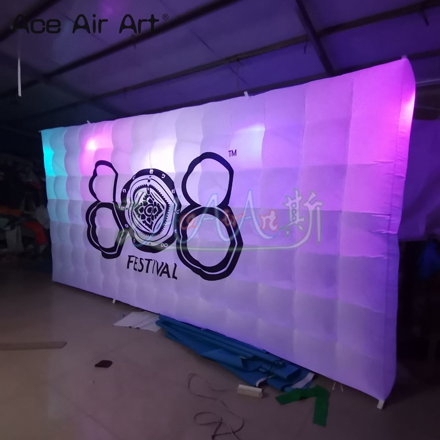 5mWx2.5mH Inflatable Photo Wall Backdrop DJ Booth Trade Show Background For Parties and Advertising