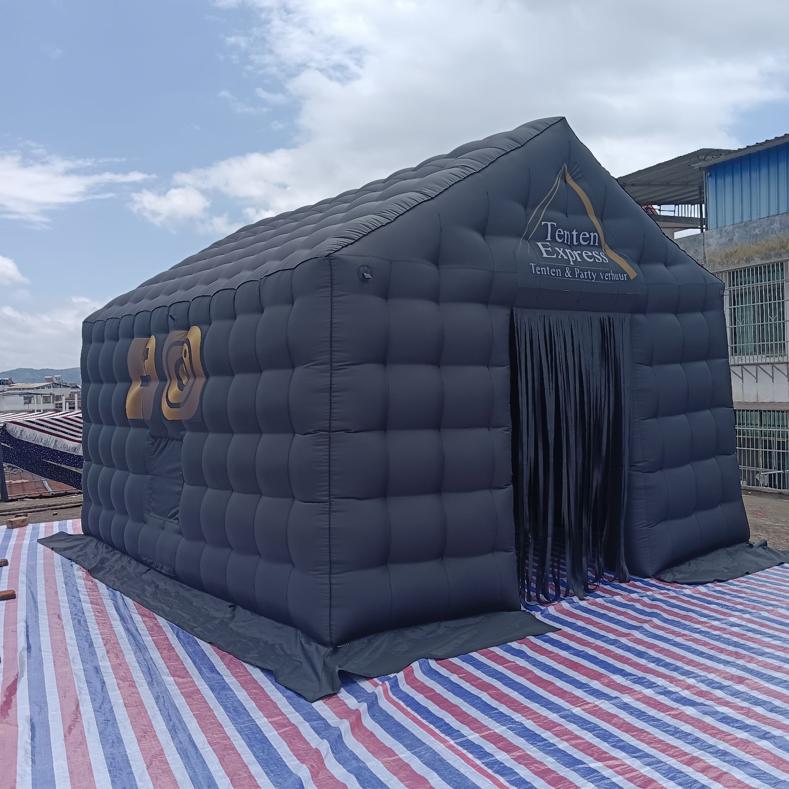 5mLx4mW Inflatable Nightclub Tent Entertainment Cube House Disco Tent for Party or Business Rental