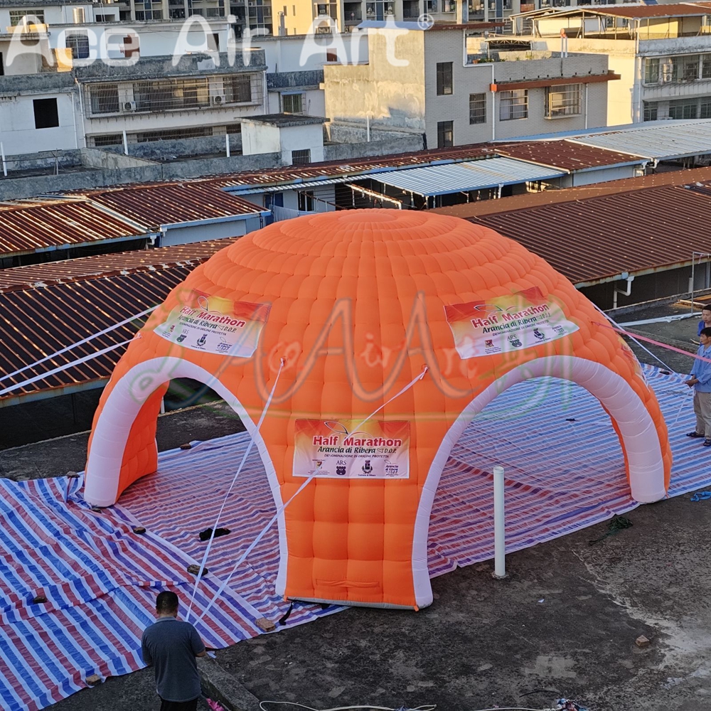 7m Diameter Outdoor Giant Inflatable Dome Tent With 4 Entrance Air Igloo Party Wedding Disco House Canopy for Adverting or Decoration