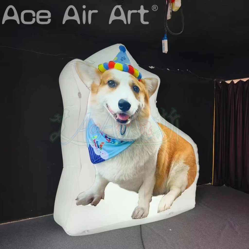 Custom Giant Inflatable Pet Standing Board Air Blow Cartoon Cat/Dog/Rabbit/Guinea Pig Animal Event Decor Advertise Props Wall
