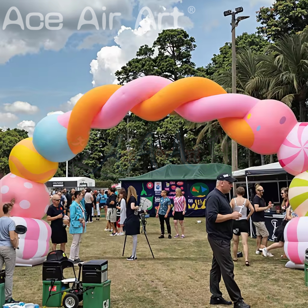 Custom Inflatable Advertising Flower Arch Inflatable Candy Entrance for Events and Parties
