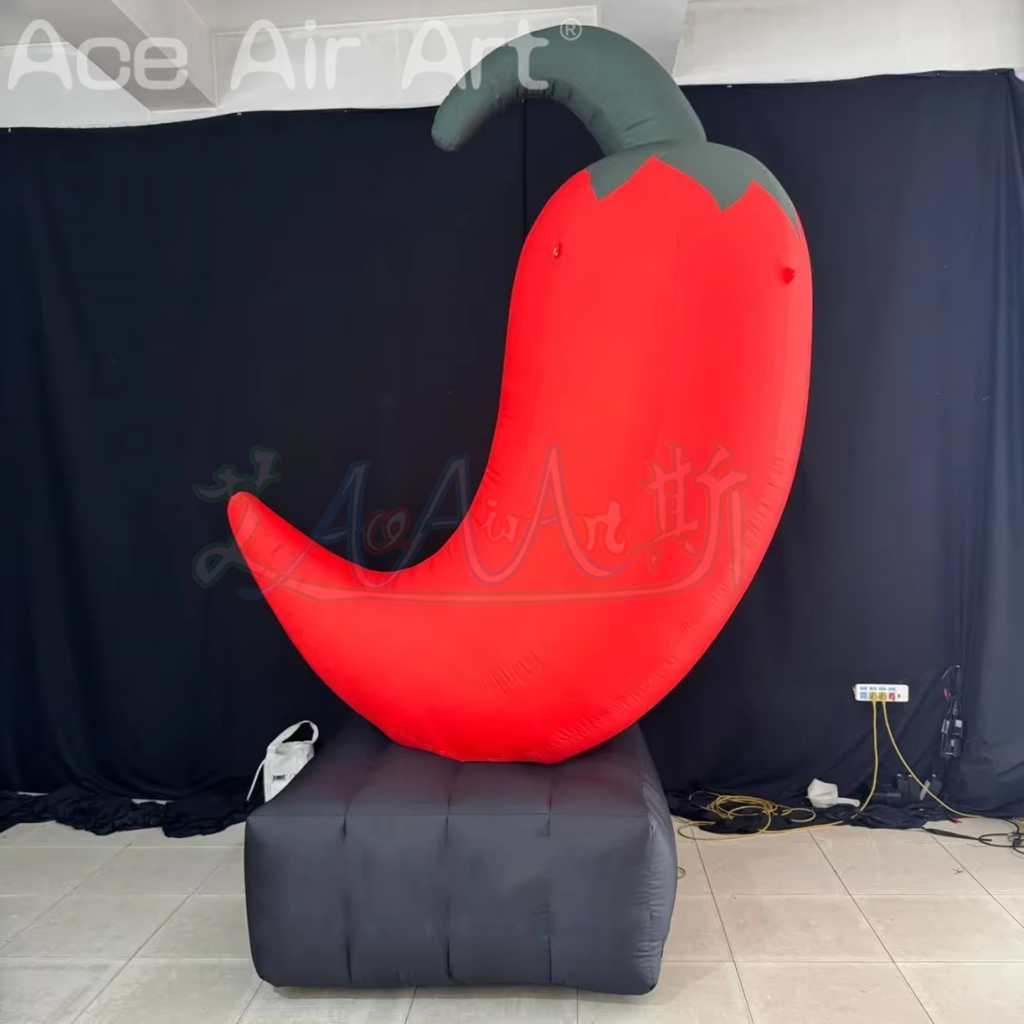 Inflatable Pepper Vegetables Inflatable Cartoon Chili Peppers Model Cartoon Characters for Advertising Display