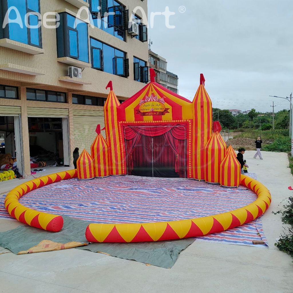 Custom Outdoor Inflatable Circus Arch Carnival Entrance with Removable Ring for Circus Events and Decorations