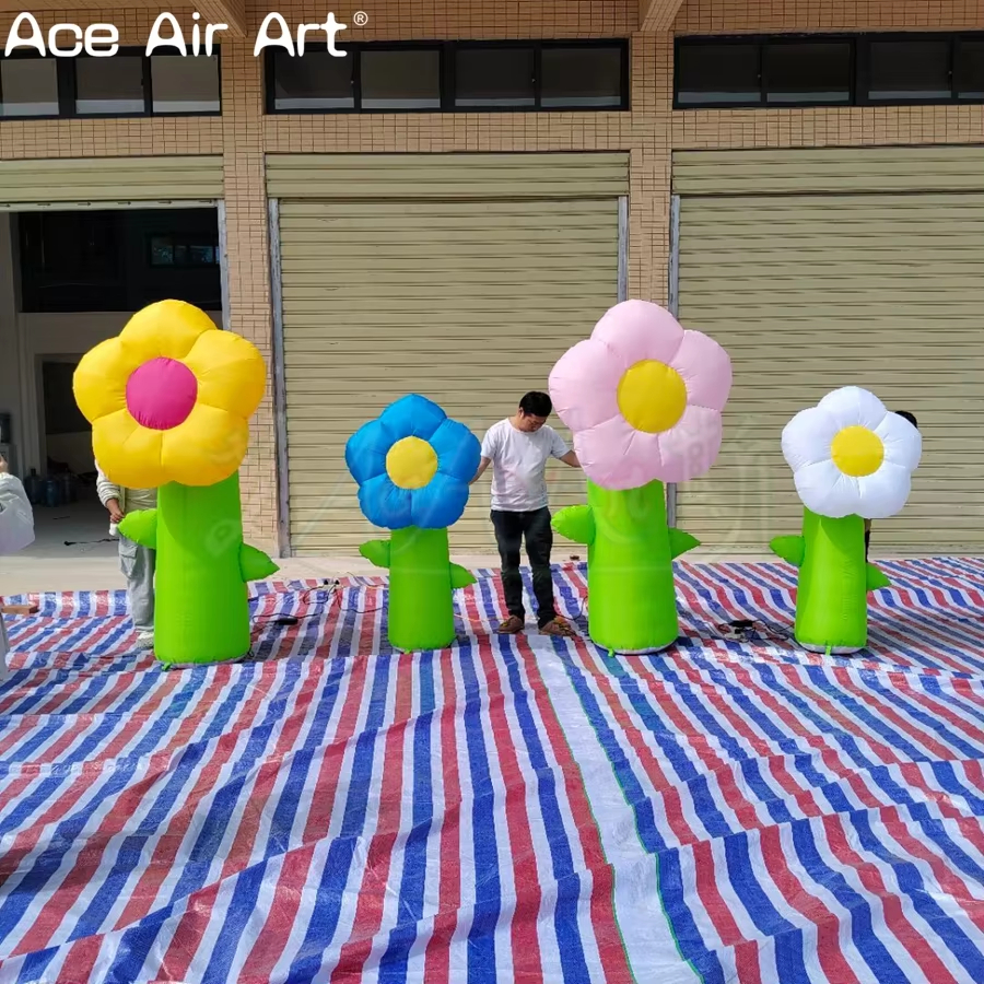 Advertising Inflatables Decoration Inflatable Flower Cartoon Standing  Flower for Events