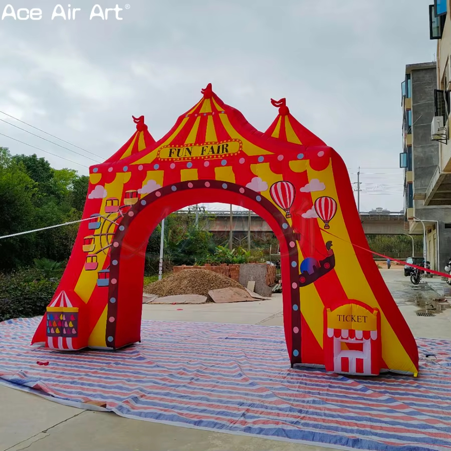 Portable Outdoor Carnival Circus Inflatable Archway for Festivals Event Entrance Arch Gate Blow up Advertising Inflatable Arch
