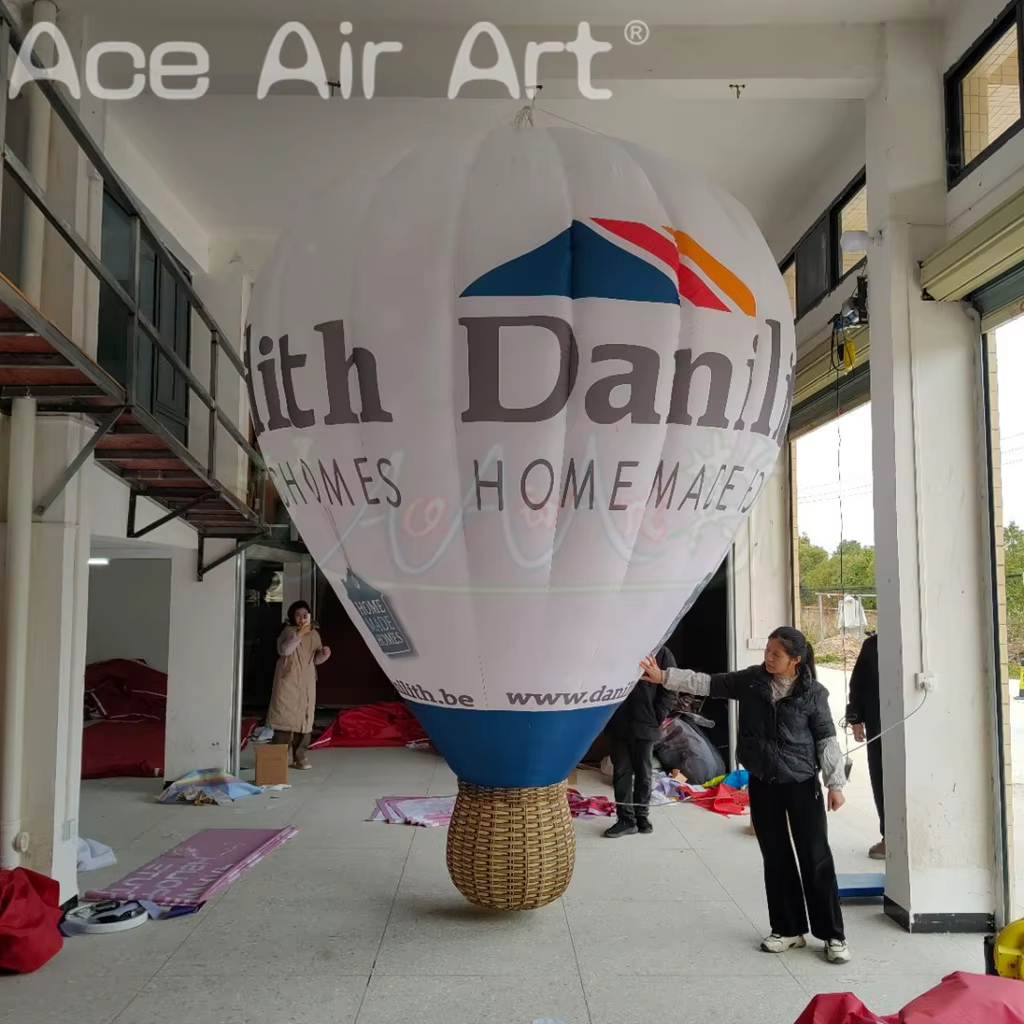 Outdoor Inflatable Rooftop Balloon Advertising Giant Inflatable Custom Hot Air Balloon Hanging Ground Balloons