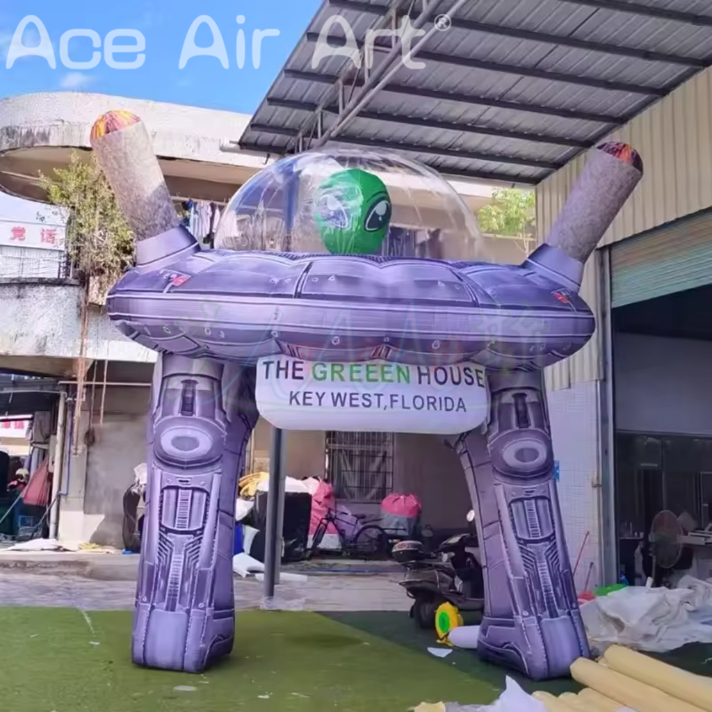 Inflatable Cartoon Character Model Inflatable Alien UFO Model Space Theme Inflatable for Advertisement Activities