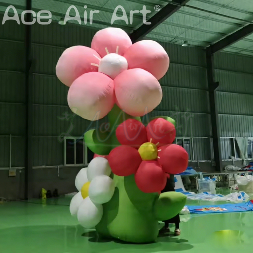 4m Giant Inflatable Flower Decoration for Events – Large Cartoon Flower Display for Garden Party and Festival