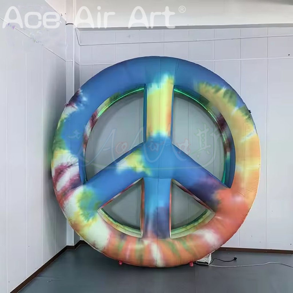 Customized Advertising Outdoor Event Promotion Inflatable Peace Sign Model