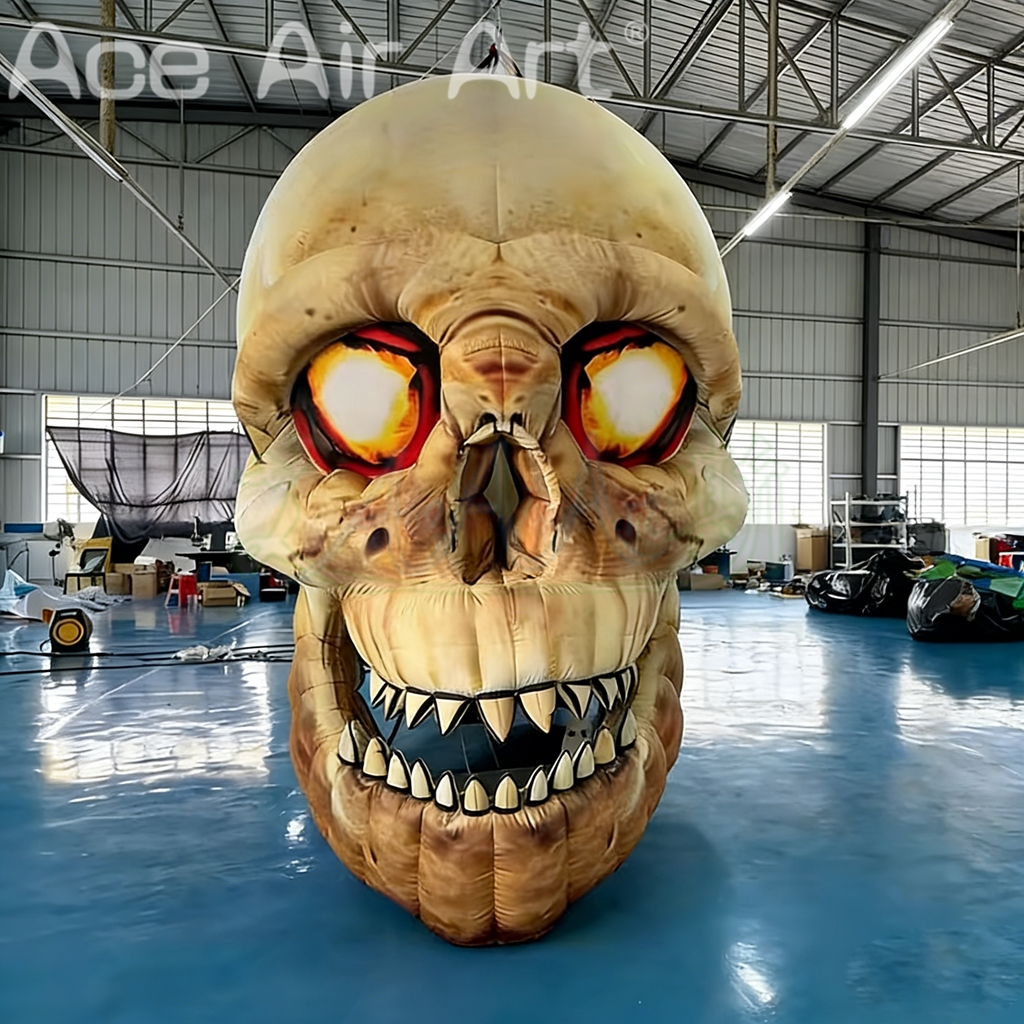 Event Party Inflatable Decoration Model Customized Inflatable Halloween Skull Suitable for Festivals