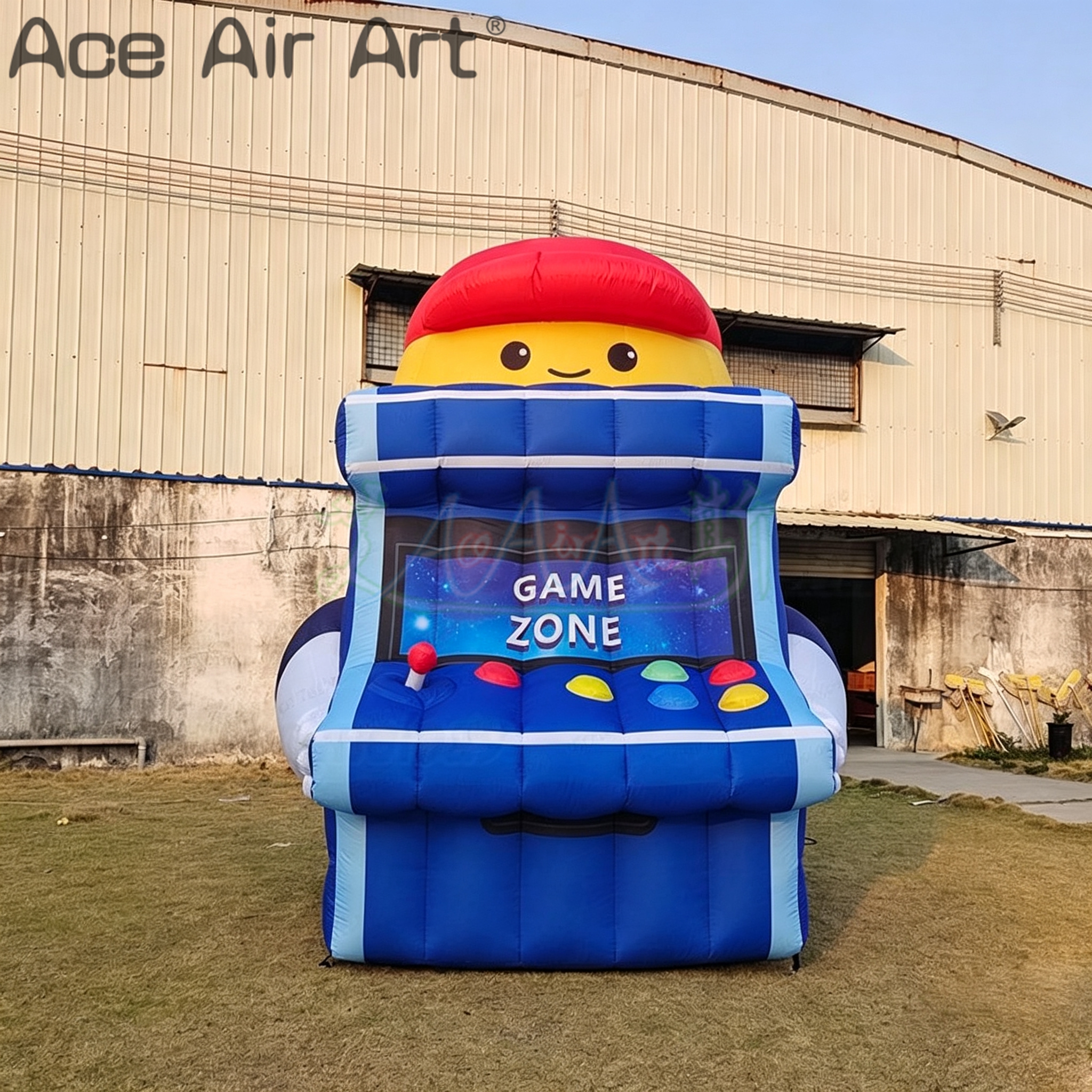 Commercial Large Inflatable Game Zone Cabinet Custom Printed Retro Video Game Prop for Mall Advertising and Carnival
